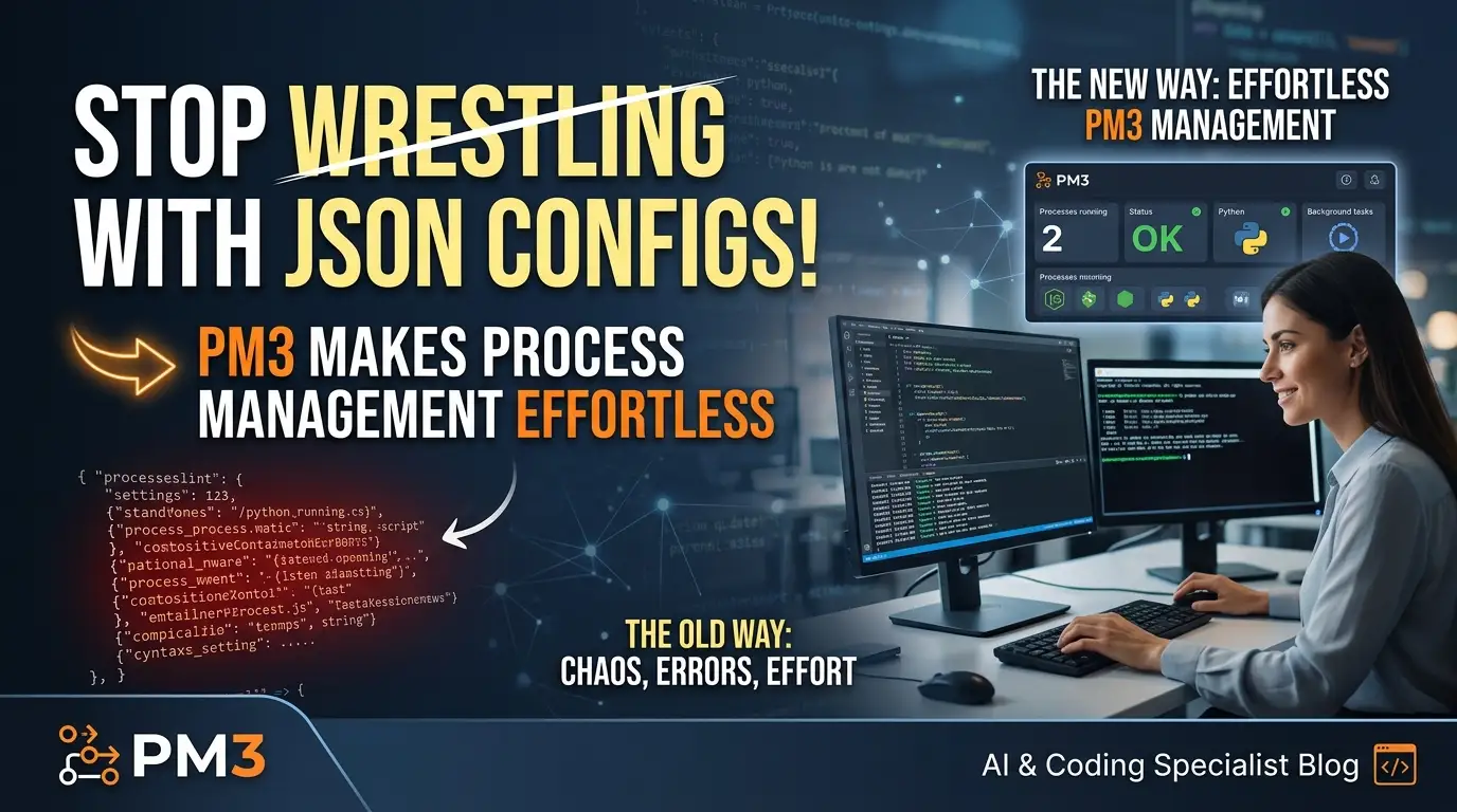 Stop Wrestling with JSON Configs! pm3 Makes Process Management Effortless