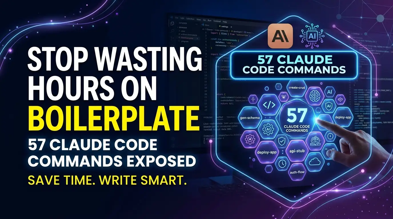 Stop Wasting Hours on Boilerplate: 57 Claude Code Commands Exposed