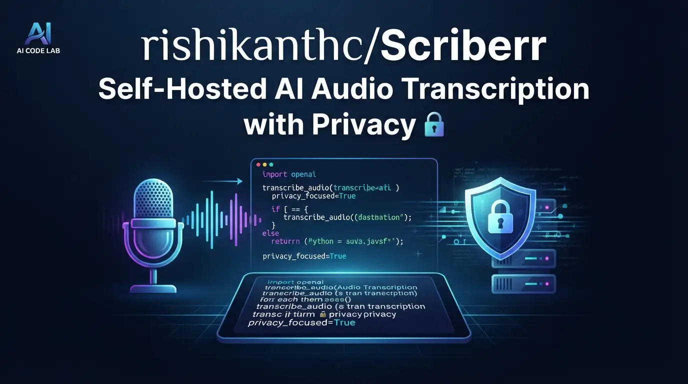 rishikanthc/Scriberr: Self-Hosted AI Audio Transcription with Privacy