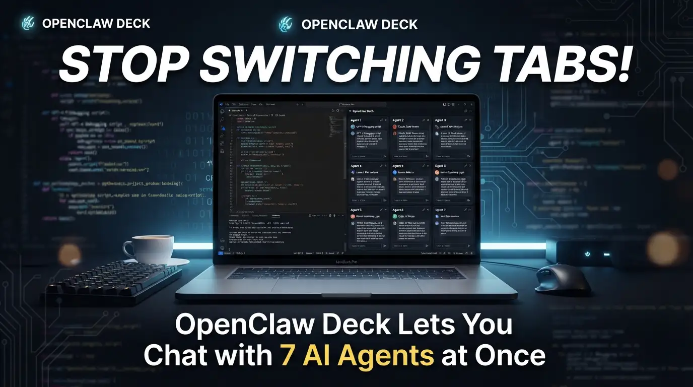 Stop Switching Tabs! OpenClaw Deck Lets You Chat with 7 AI Agents at Once