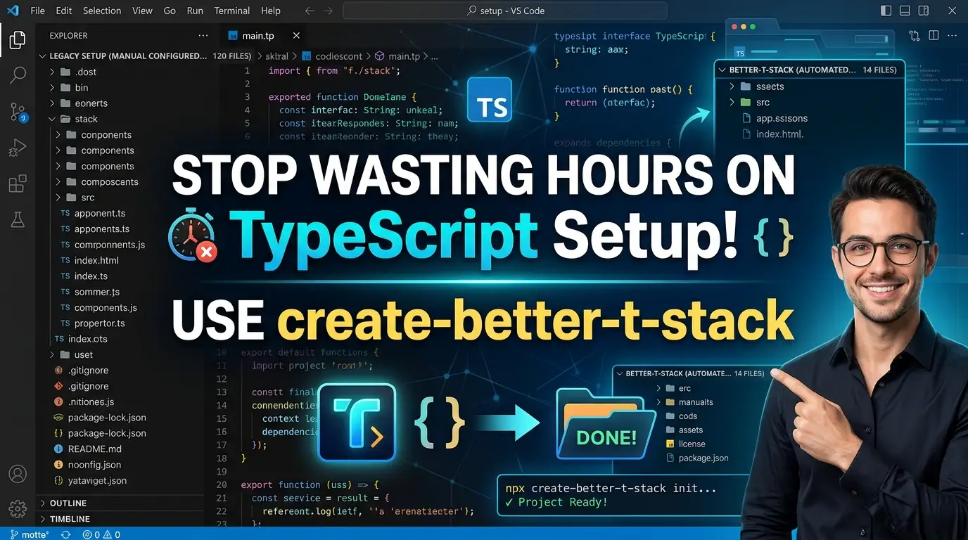 Stop Wasting Hours on TypeScript Setup! Use create-better-t-stack