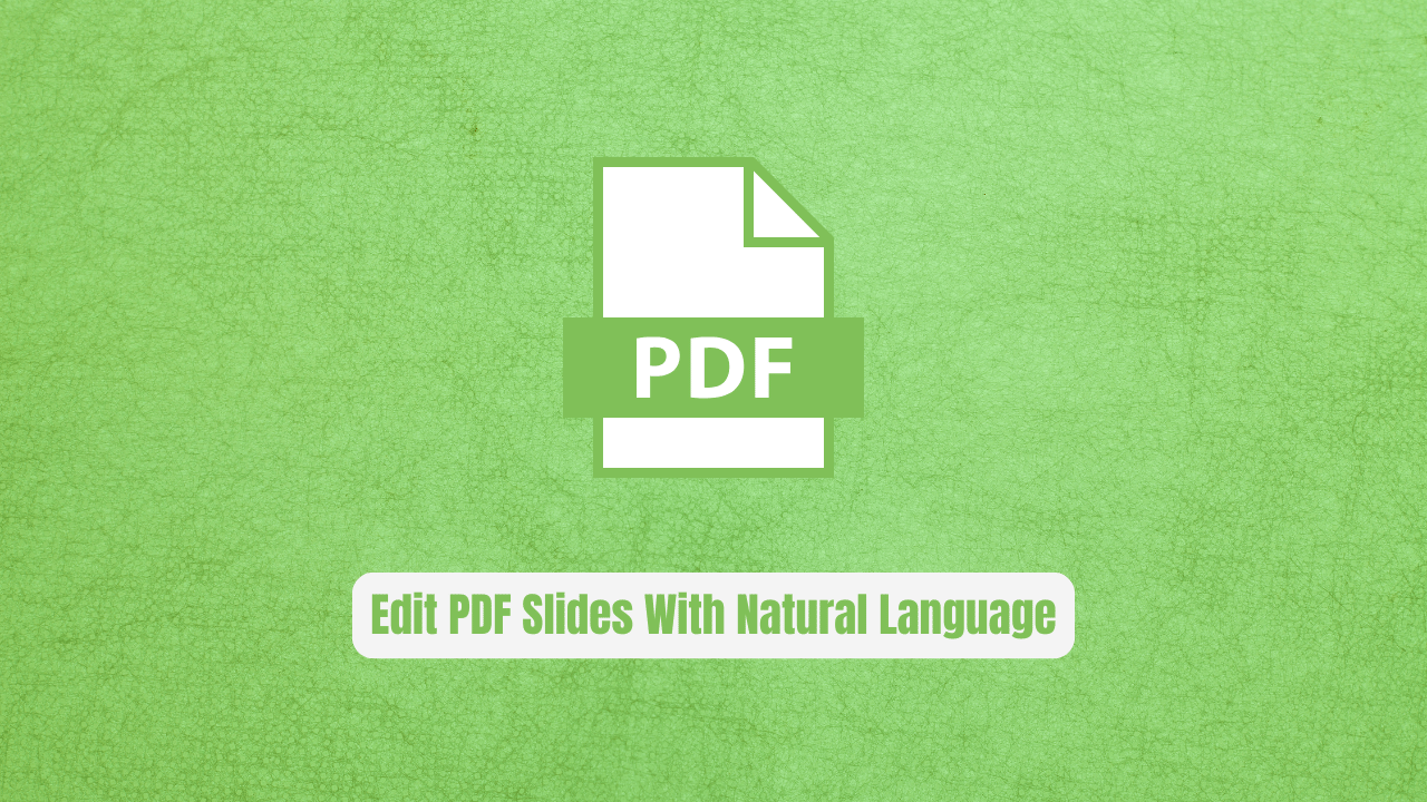 Nano-PDF: Edit PDF Slides With Natural Language