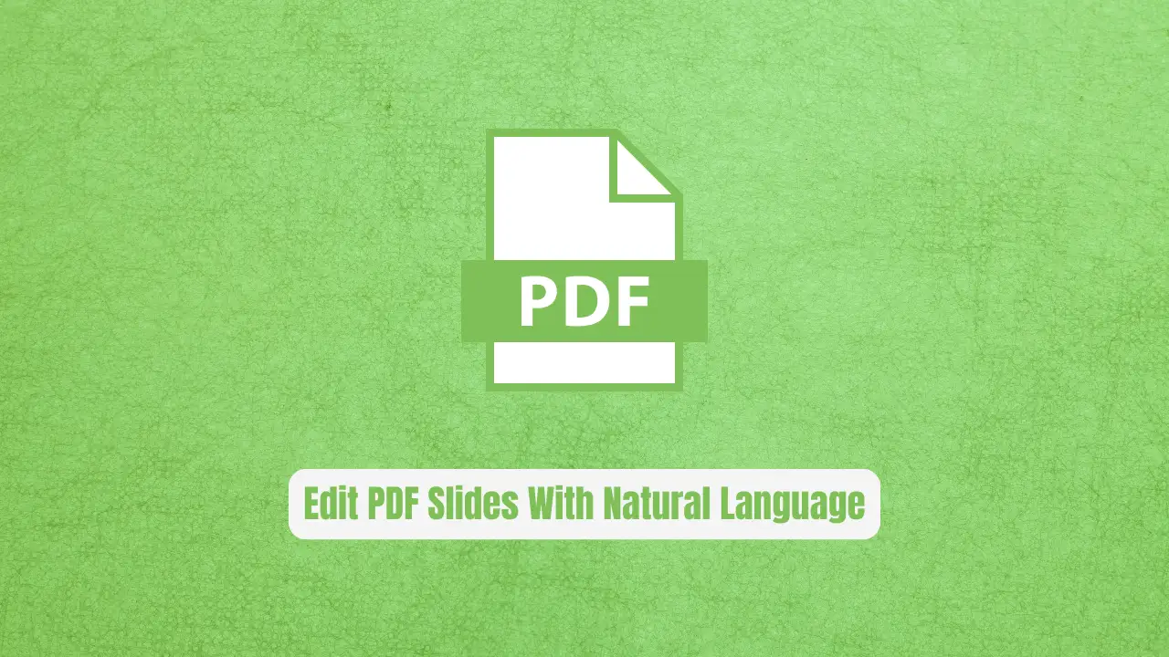 Nano-PDF: Edit PDF Slides With Natural Language