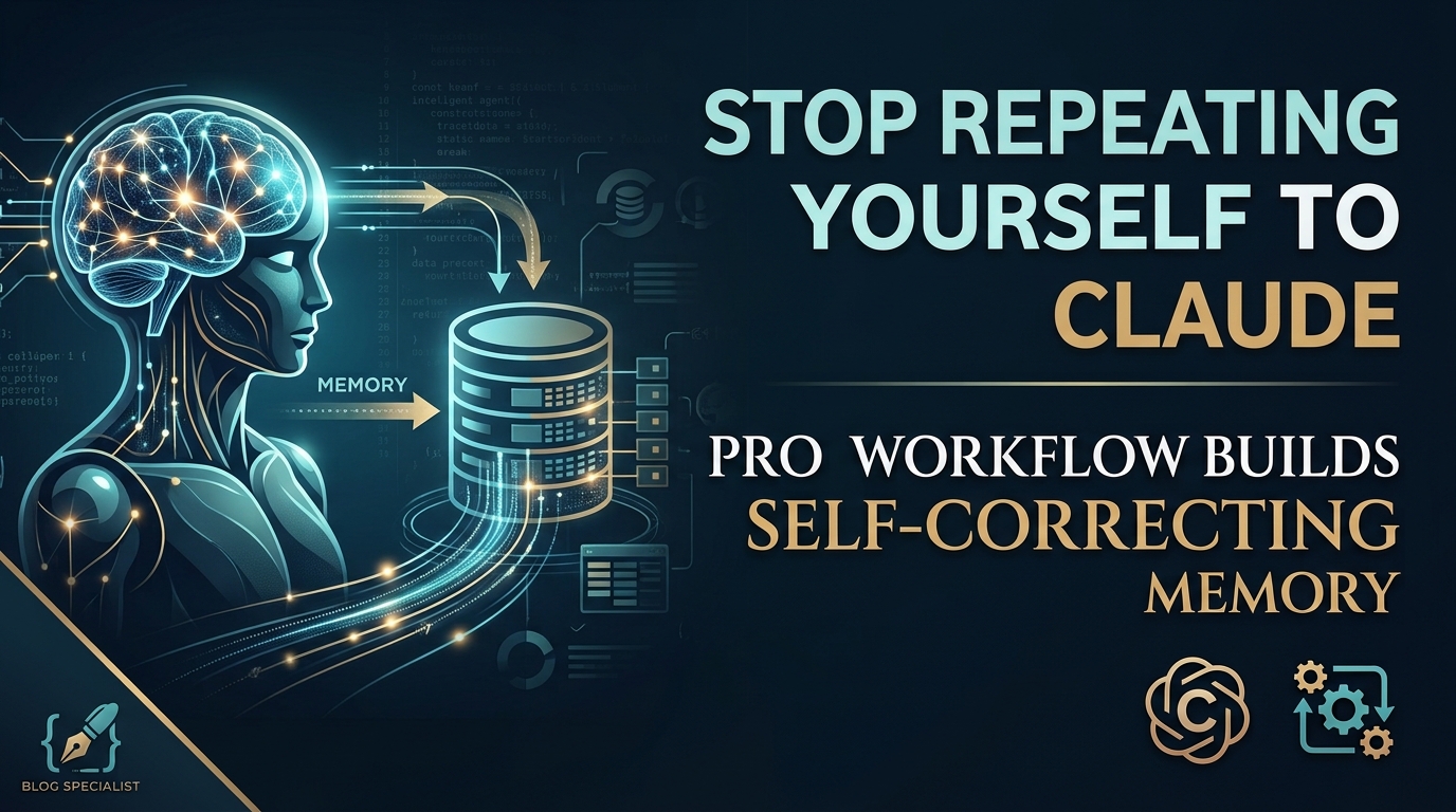 Stop Repeating Yourself to Claude: Pro Workflow Builds Self-Correcting Memory