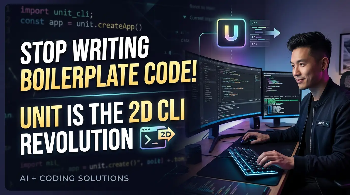 Stop Writing Boilerplate Code! Unit Is the 2D CLI Revolution