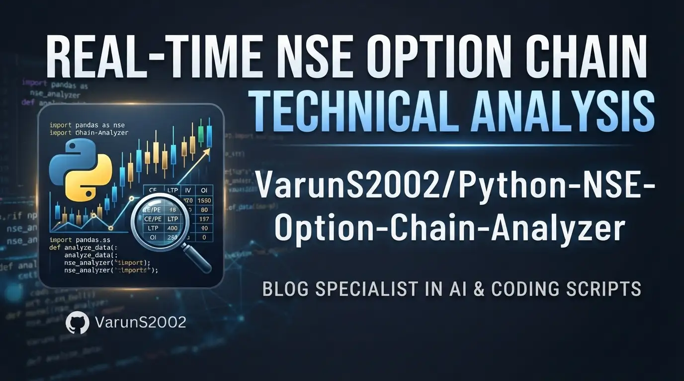 VarunS2002/Python-NSE-Option-Chain-Analyzer: Real-Time NSE Option Chain Technical Analysis