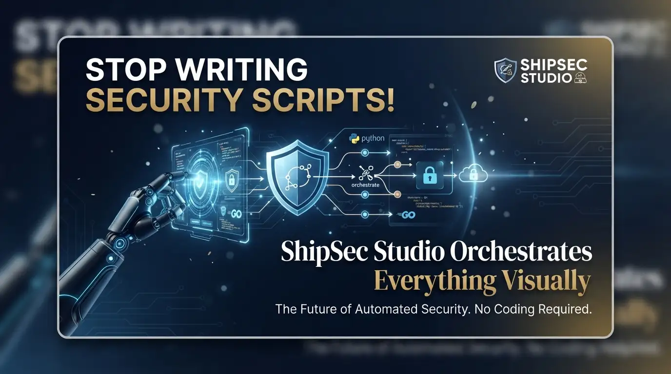Stop Writing Security Scripts! ShipSec Studio Orchestrates Everything Visually