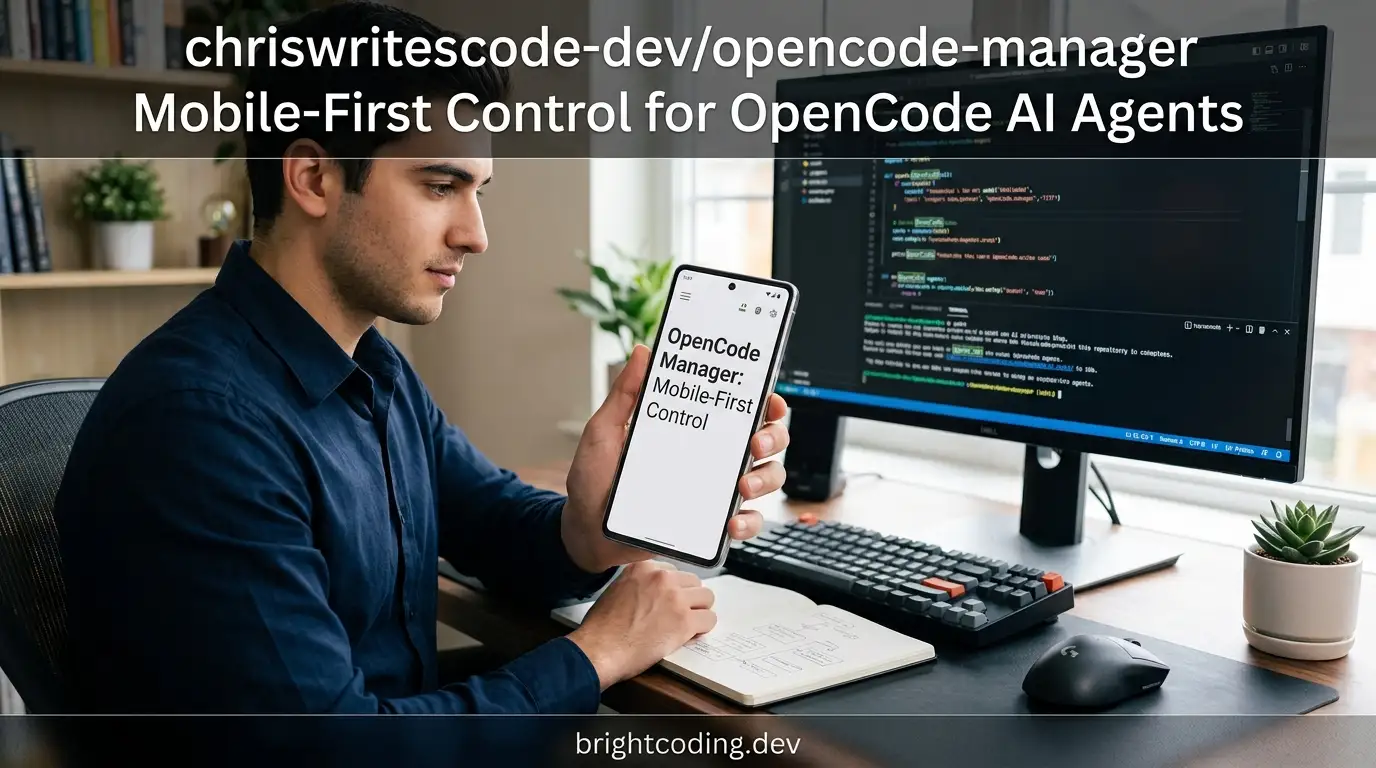 chriswritescode-dev/opencode-manager: Mobile-First Control for OpenCode AI Agents