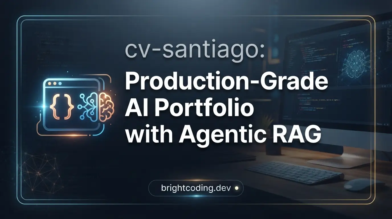 santifer/cv-santiago: Production-Grade AI Portfolio with Agentic RAG