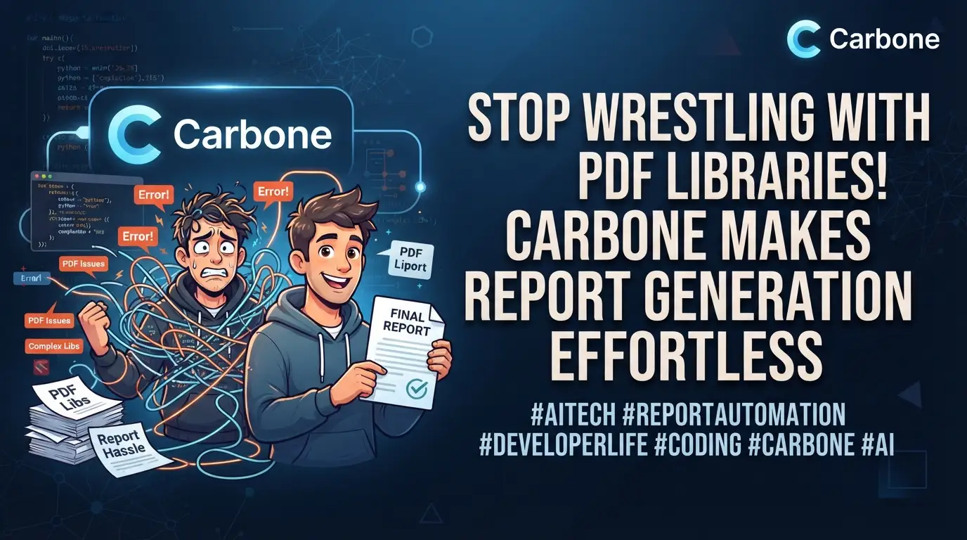 Stop Wrestling with PDF Libraries! Carbone Makes Report Generation Effortless