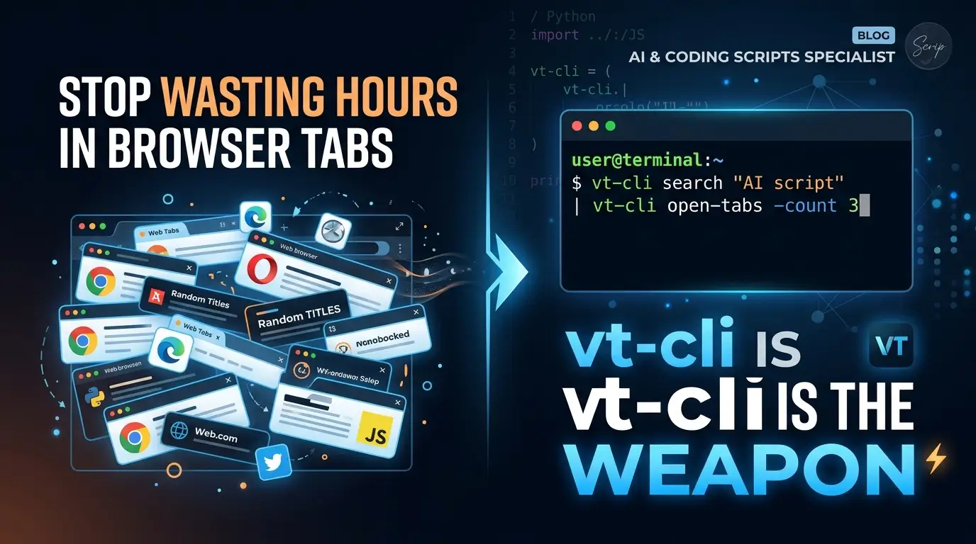 Stop Wasting Hours in Browser Tabs—vt-cli Is the Secret Weapon