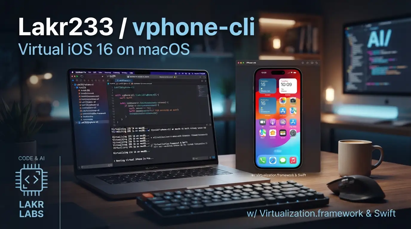Lakr233/vphone-cli: Virtual iOS 26 on macOS with Virtualization.framework