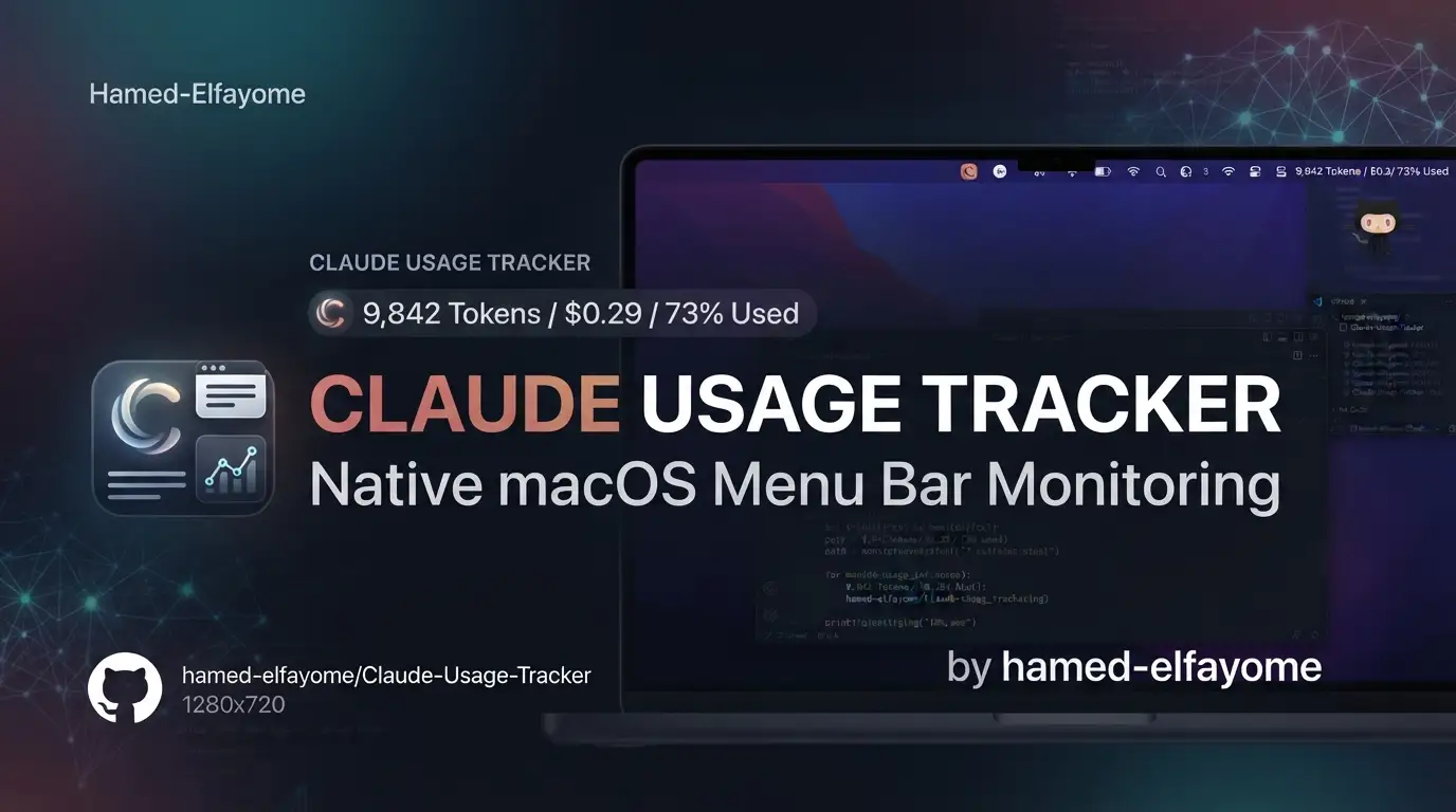 hamed-elfayome/Claude-Usage-Tracker: Native macOS Menu Bar Monitoring