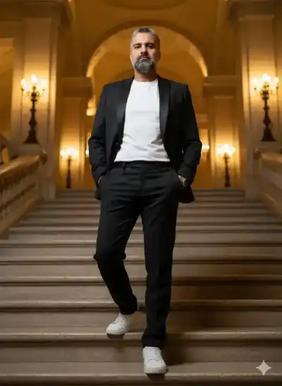 Confident Portrait On Grand Staircase