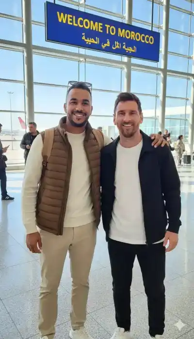 Casual Meetup with Lionel Messi at a Moroccan Airport