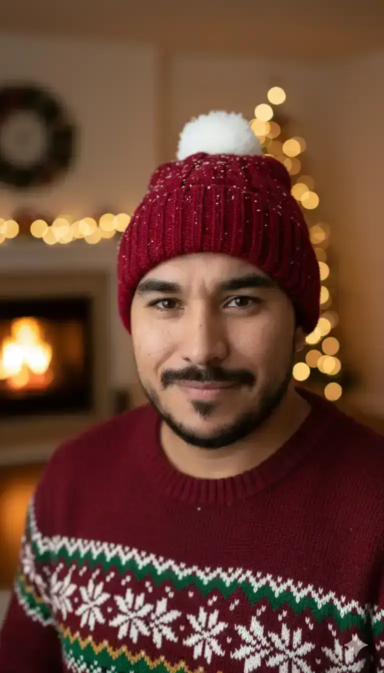 Cozy Christmas Portrait