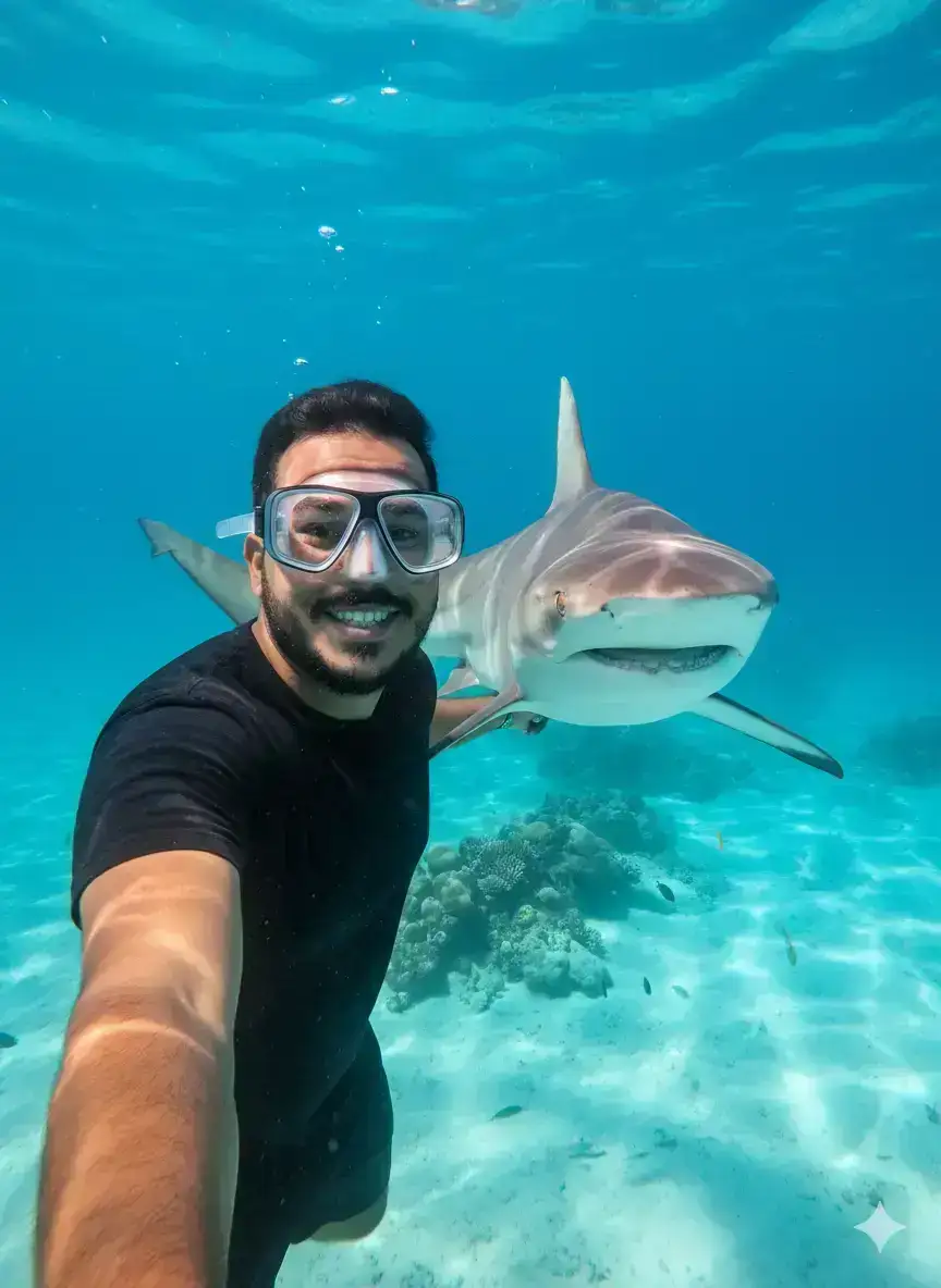 Man Takes Selfie With Shark