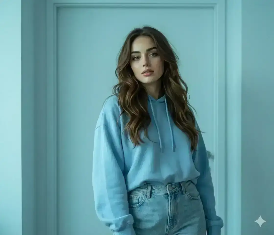 modern indoor portrait with moody editorial vibes