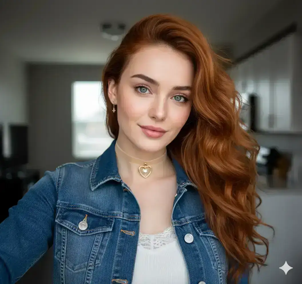 Influencer Portrait, Vibrant Ginger Hair