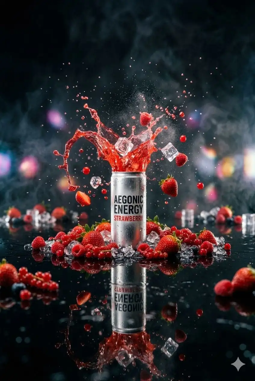 Aegonic Energy Strawberry Cinematic Explosion