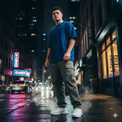 Stylish Man City Street Dusk