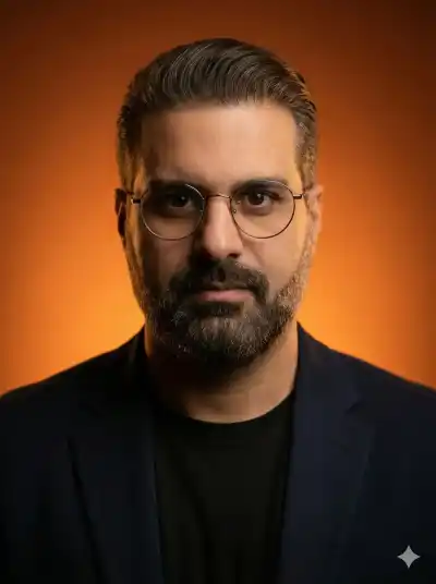 studio portrait of a confident man 