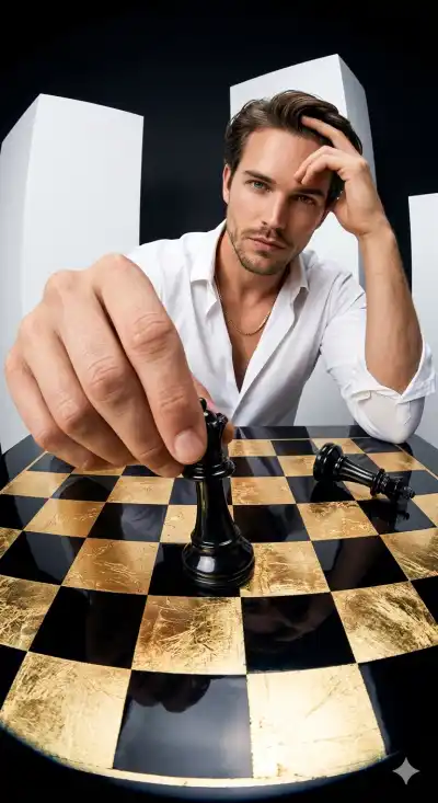 Creative fashion photography with distorted perspective (wide-angle lens/fisheye effect). 